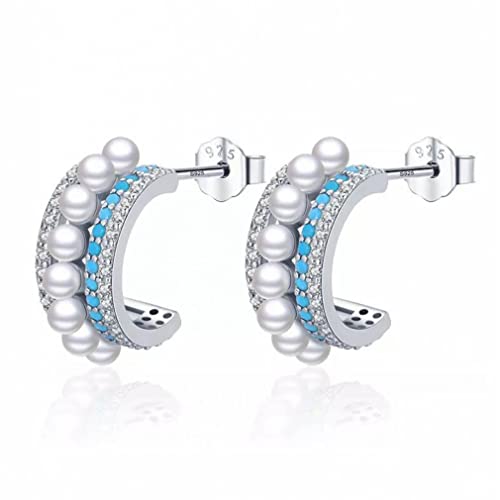 Boucles d'oreilles turquoise en vraie perle à porter lors de vos soirées