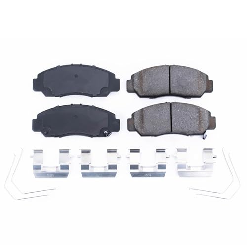 Image of PowerStop Front Brake Pads for Honda Civic 2006-15 - Z17 Ceramic Brake Pads with Installation Hardware, 17-1608