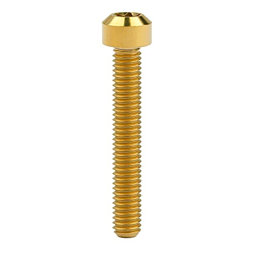Image of Titanium Torx Square Head M6 x 10 15 20 25 30 35 40 45 50 60 65 70 80mm Screw Pack of 5 (Gold, M6x40mm)