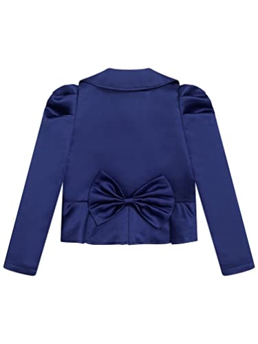 Jhaoyu Kids Satin Long Sleeves Bolero Shrug Cardigan Jacket Crop Tops Wedding Pageant Flower Girls Dress Cover Up4