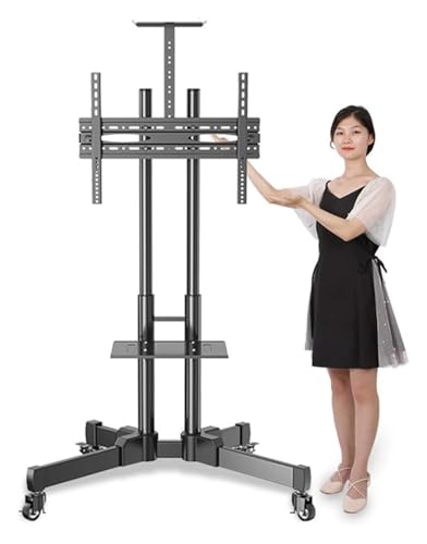 Soporte Móvil para TV Universal con Ruedas y Ajuste miniatura 1