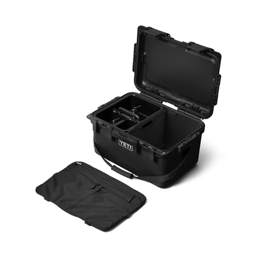 Image of YETI LoadOut 30 GoBox Divided Waterproof Cargo Case, Dry Box, Camera Case, Fishing Tackle Box, Black