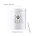 Bothyi Airtight Dog Food Storage Container Canister Decorative Gifts for Pet Owner Large Capacity Portable Pet Jar Storage Organizer, White
