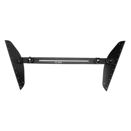 Stair Tread Gauge, Stair Template Tool and Measuring Jig for Riser Shelf Drywall Wall Partitions and Floor Angles Adjustable Sliding, Treads