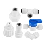 FIXOSHEE 水道用浄水器クイックコネクター 多機能 変換アダプター 三方ボールバルブ付き ホース接続用蛇口アダプター 家 業務用配管部品