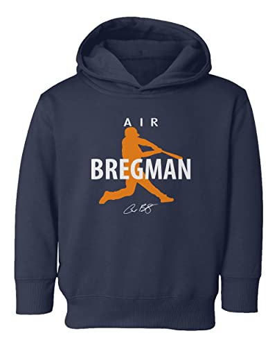 KING THREADS Air Bregman Baseball Star Houston Fans Toddler Hoodie Sweatshirt (Navy, 5T)
