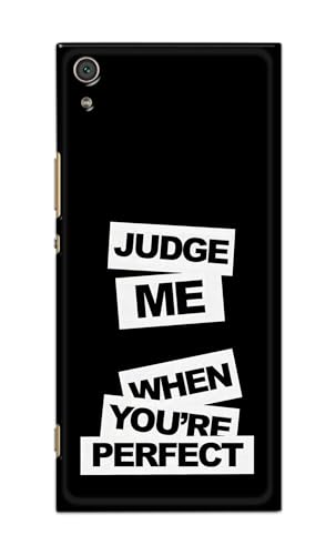 Image of Printed Hard Back Cover for Sony Xperia XA1 Ultra Back Cover (Judge Me Quote) -190724(DP)