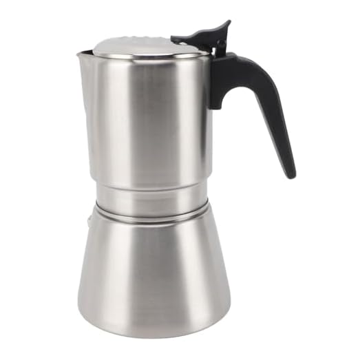 Panela Moka de aço inoxidável 304, máquina de café expresso com fogão, cafeteira por indução, cafeteira portátil Moka Campaing, chaleira de café com fogão de 4 a 6 xícaras para uso doméstico
