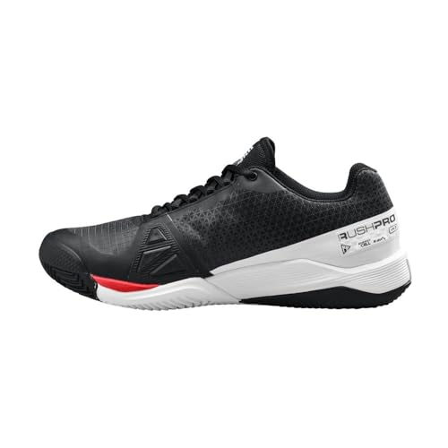 Foto von Wilson Herren Rush Pro 4 Tennisschuh, Black/White/Poppy Red, 47 1/3 EU