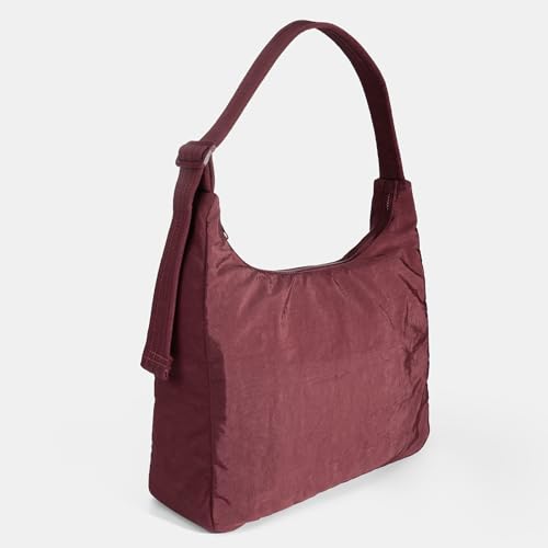 Image of FASTFAIRY Nylon Shoulder Bag - Adjustable Quilted Strap, Structured Slouchy Design with Interior Zip Pocket