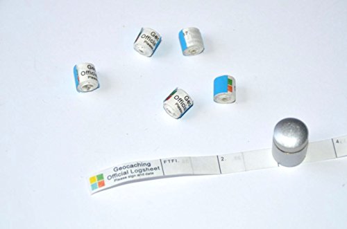 5 x Nano Magnetic Silver with 5 Waterproof Log Strips, Geocaching Hideout, Container, Micro, Nanos, Nano, Neodymium - Image 7