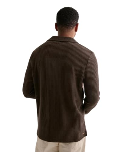 Image of Men Polo Collar Neck Full Sleeve's Tshirt (in, Numeric, 38, Regular, Brown)
