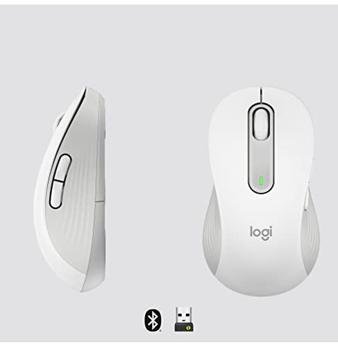 Image of Logitech Signature M650 L Left Wireless Mouse - For Large Sized Left Hands, 2-Year Battery, Silent Clicks, Customisable Side Buttons, Bluetooth, for PC /Mac /Multi-Device /Chromebook - White