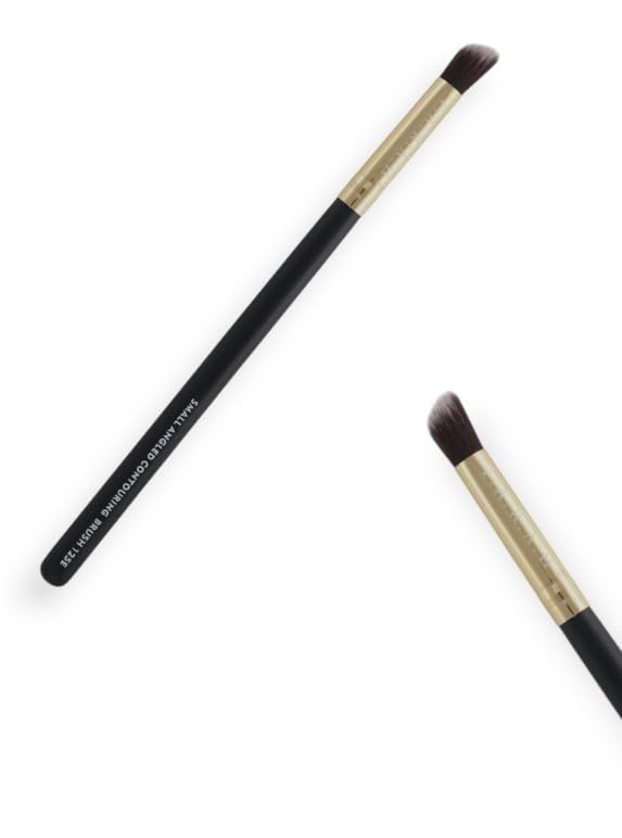 F.A.R.A.H® Small Angled Contouring Brush 125E – Black | Vegan, Precision Face Brush for Contouring & Blending