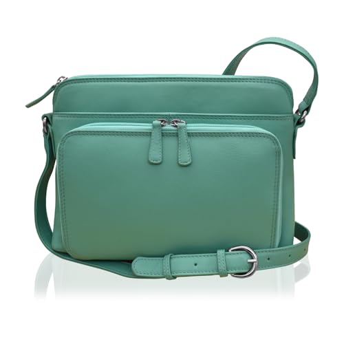 Image of ili New York Genuine Leather Crossbody Bags for Women - Premium RFID Blocking Shoulder Bag Organizer with Adjustable Strap