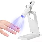 Lampara Uñas Semipermanentes, Mini Lampara UV LED Uñas con Soporte, Secador de Uña Portátil Recargable Portátil, Temporizador 20/60S, Secador Gel para Manicura
