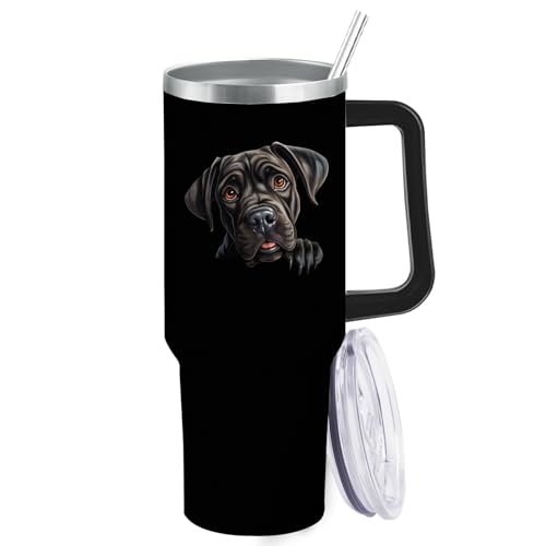 Cane Corso Tumbler 40oz Tumbler Insulated Tumbler with Lids and S...