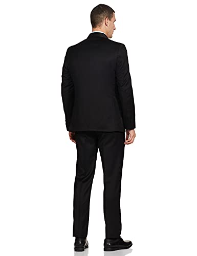 Image of Raymond Wool Blend Men's Full Sleeve Contemporary FIT Black Formal Suit