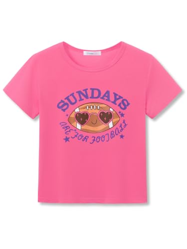 Image of Dvenki Girls Graphic Short Sleeve Crewneck T-Shirt Sizes 6-18 | breathable soft cotton blend, cute graphic prints, summer little and big girls tee, ideal casual wear for school, daily