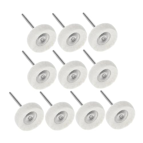 Cabilock Polishing Wheel T-Type Brush Set 10pcs Buffing and Polishing Kit for Jewelry Metal Drill Rotating Tools