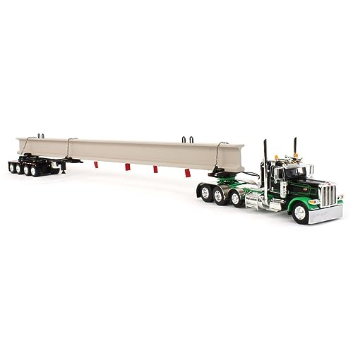 DCP 1/64 Black/Green Peterbilt 389 con remolque ERMC Hydra-Steer miniatura 2