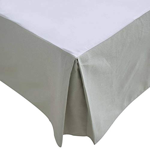 QUNCUNG Lino Cama Falda,Lujoso 100% Lino Cama Falda Fácil Ajuste Respirable Prima Polvo Volante Fruncido con Clásico 12 Pulgada Soltar-B-150 * 200 * 35cm