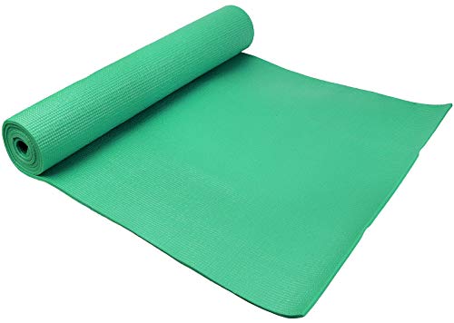 image for Spoga 1/4-Inch Anti-Slip Exercise Yoga Mat with Carrying Strap, Dark G
