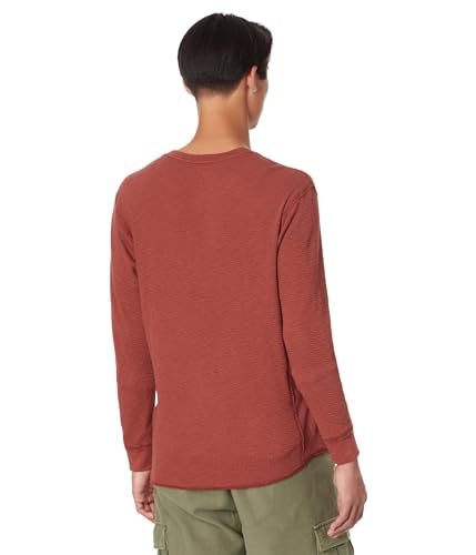Lucky Brand Men's Garment Dye Thermal Henley, Terracotta2