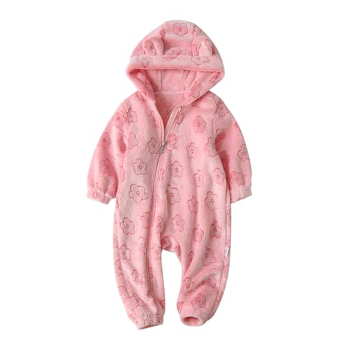Combinaison de neige bébé en polaire à capuche pour fille et garçon
