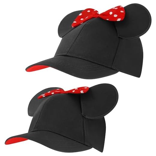 Disney Girls Baseball Cap, Minnie Mouse Ears Hat Mommy & Me Adjustable Toddler Caps 2-4 Or Girl Hat Ages 4-7