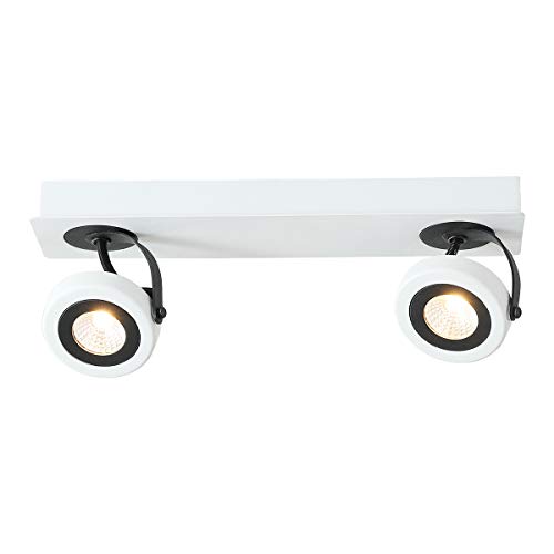Preisvergleich Produktbild NEWSEE LED Deckenleuchte Schwenkbar Deckenspot Deckenstrahler für Küche Wohnzimmer Schlafzimmer LED-Strahler winkelverstellbar (White,2-flammig,10W,3000K,Warmweißes Licht)