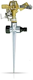 LATERN Impulse Garden Sprinkler, 360 Degree Heavy Duty Impact Lawn Sprinkler Irrigation Sprayer with Metal Spike for Watering Plants Flowers Veggies