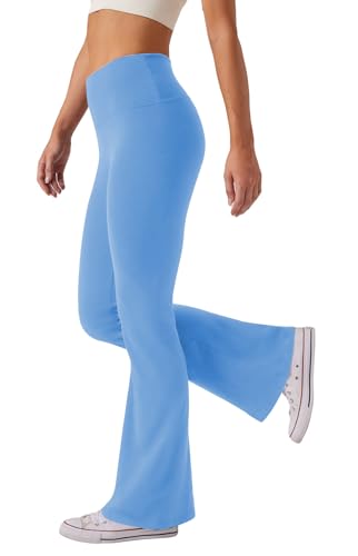 Leggings acampanados de yoga para mujer con cintura alta y control de abdomen