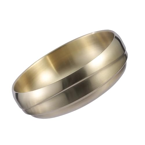 OUNONA Stainless Steel Double Rice Bowl Heat Resistant Scald Design Practical Noodle Salad Container for Easy Cleaning and Storage for Home Use