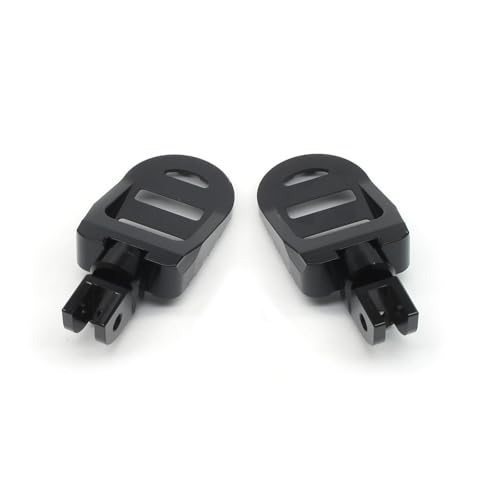 Image of MZS Motorcycle Front Foot Pegs, Roating Rider Footpegs MX Serrated Wide Pedal Accessories Black CNC Compatible with GSX-8S GSX8S GSX-S1000 GSX-S1000F GSXS1000 GSX-S750 GSXS750 SV650 SV650X KATANA