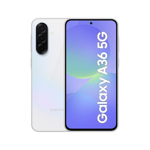 سامسونج هاتف ذكي جالكسي ايه 36 الجيل الخامس 5G، ذاكرة تخزين 256GB، ذاكرة RAM 8GB، ابيض رائع، 6 تحديثات لنظام التشغيل، شاشة كبيرة، معالج ثماني النواة (اصدار محلي)