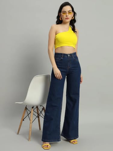 Image of ADBUCKS Flared Jeans for Women High Waisted Bell Bottom Trendy Stretchy Flare Jeans