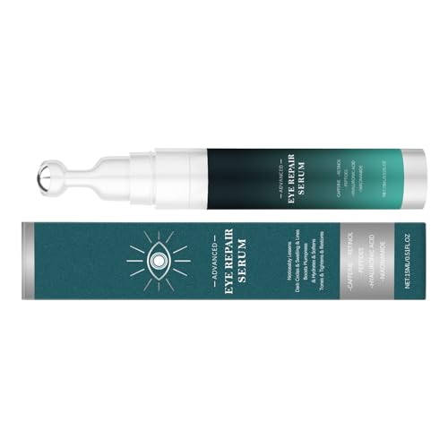 Rodillo para el Cuidado de los Ojos - Crema Iluminadora de 15 ml con Rodillo para el Contorno de Ojos,Cuidado Facial Calmante para Hombres y Mujeres Reparación Diaria Recuperación Nocturna