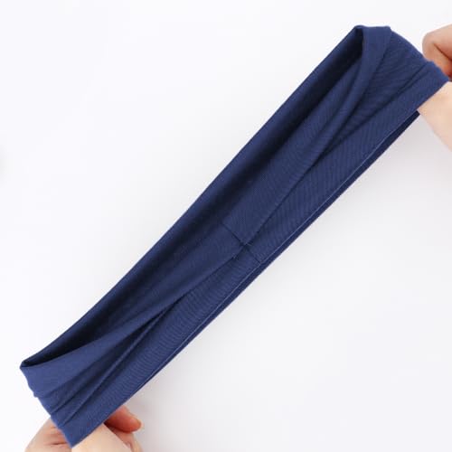 Image of DRESHOW Yoga Sports Headbands for Women Elastic Non-Slip Headbands Workout Running Hair Bands 6 Pack