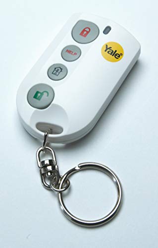 Yale YES-ALARMKIT Essentials Alarm Kit, Battery Powered, 5 Piece Kit, Self Monitored, White & SYB-HSA6060 Locks HSA6060 Alarm Accessory-Remote Keyfob, 3 V, White, 13.4 x 7.8 x 1.8 cm