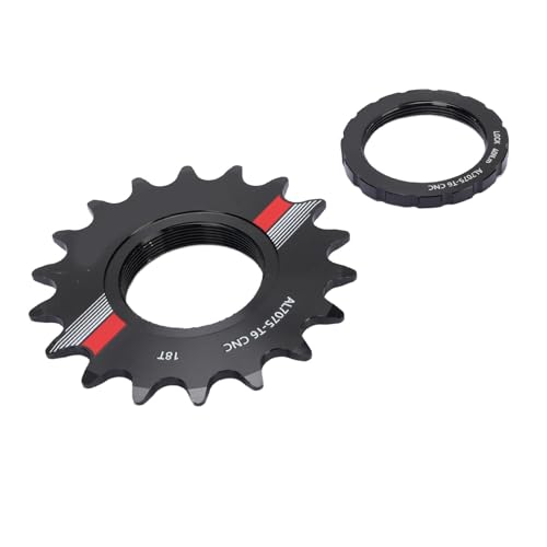 VGEBY Rueda, Rueda de Bicicleta de Engranaje Fijo de Aleación de Aluminio, Diseño Liviano y Duradero para una Conducción Suave en la Ciudad y Entrenamiento Físico (18T)