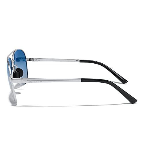 MERRY'S Aviator Sunglasses for Men Women - Polarized Driving Sun glasses Mirrored Lens UV 400 Protection 58 MM4