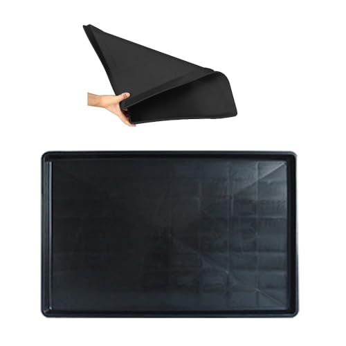 犬のクレートパン交換ペットケージのための犬の木箱箱箱水や食器洗い機の安全を避ける避けてください 黒 58X41.5X3CM