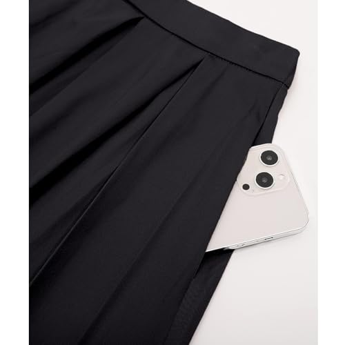 OBBUE Dresstore Vintage Pleated Skirt Floral A-line Printed Midi Skirts with Pockets3