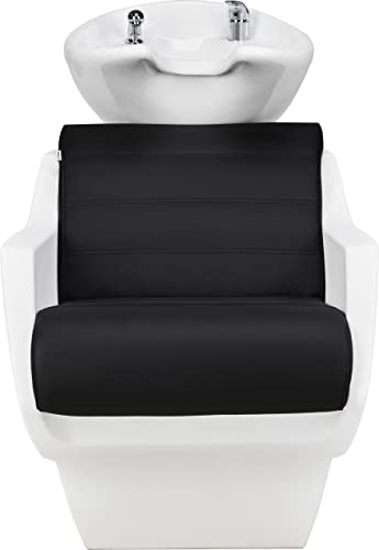 Foto von AYALA Friseurstuhl mit Waschbecken TECHNO Friseurwaschbecken Friseur Waschplatz Rückwärtswaschsessel Salon Friseursessel Waschsessel