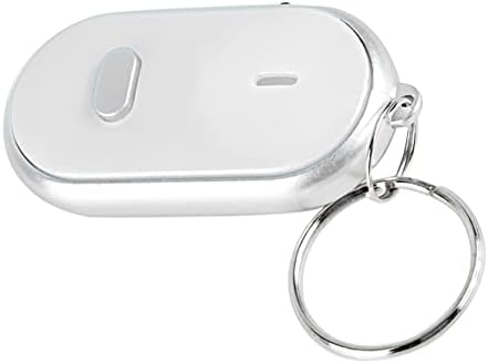 Key Finder Whistle Loud Clap Small Voice Control Anti Lost Device Whistle Key Finder Keychain Locator Tracer (Blue) (White)
