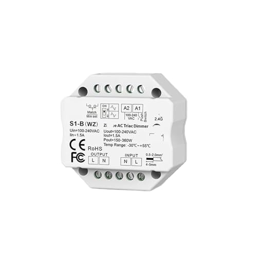 Módulo interruptor atenuador LED 220V regulable para cajas de registro estándar