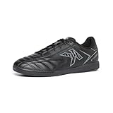 KELME Turf Soccer Shoes Men Indoor Soccer Cleats for Womens Trainer Futsal Football Cleats Sneakers for Youth All Black, 7