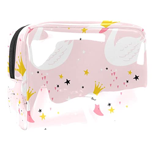 Sacs de maquillage sac de voyage portable rose cygne étoiles pour cosmétiques femme