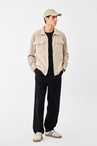 Image of SNITCH Men Casual Jacket | Regular Fit Textured Pattern With Lapel Collar & Full Sleeve | Polyester Blend Zip Closure For Everyday Street Style & Layering